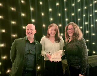 Will Booth (Deputy Chief Executive), Amy Woodward (Digital Education Manager) and Sam Baglioni (Former Head of Education)